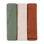 Set 3 scutece, Petite&Mars, Moussy, Din muselina de bambus, Hipoalergenice, 68 x 68 cm, Certificate Oeko Tex Standard 100, Earth Tones - 1