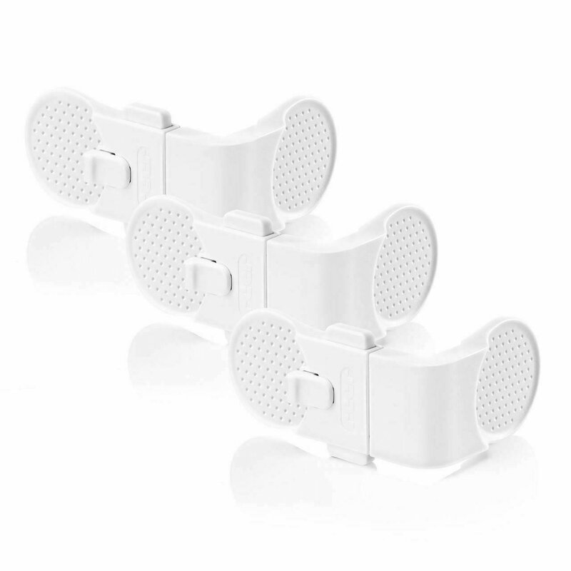 Reer - set 3 sigurante pentru blocare sertare si usi de dulapuri 71080