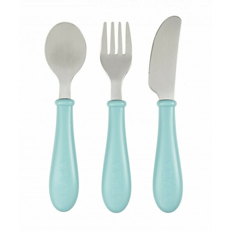 Beaba - set 3 tacamuri inox - airy green