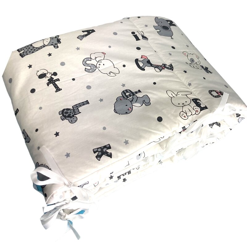 Deseda - set 4 aparatori laterale pufoase h35 pat 140x70 cm litere nazdravane