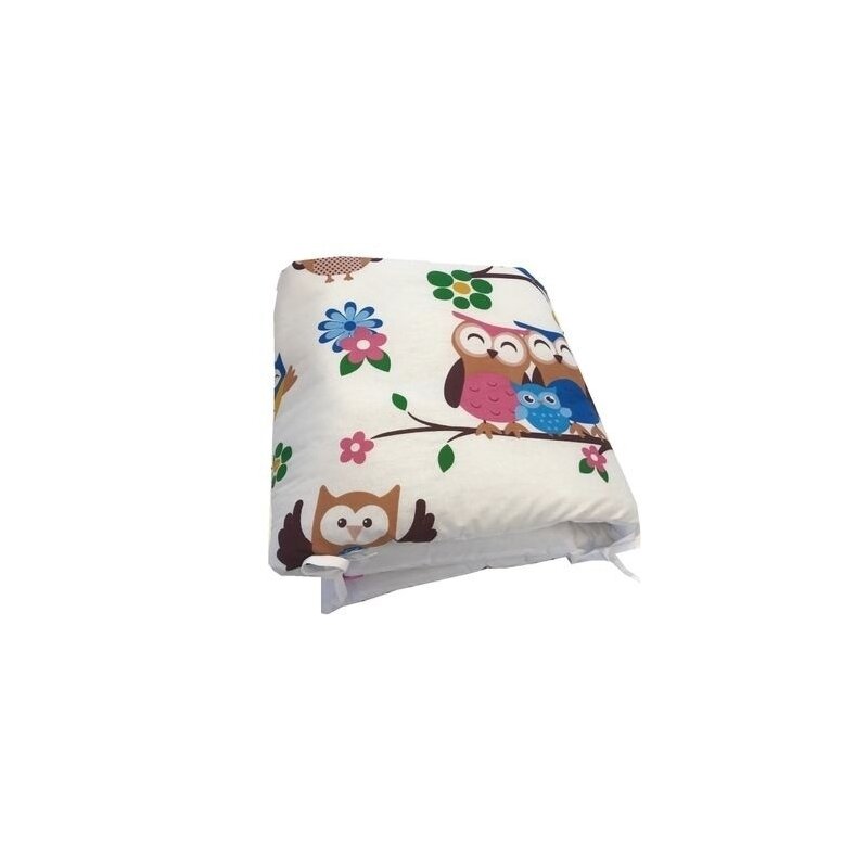 Deseda - set 4 aparatori laterale pufoase h39 pat 140x70 cm bufnite cu maro