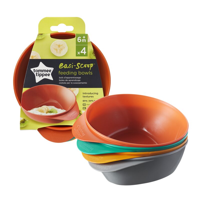 Tommee Tippee - Set de masa , 4 castroane ergonomic, Multicolor