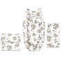Set 4 in 1 Cosulet bebelus, MimiNu, Baby Cocoon 75x55 cm, Husa bumbac, Din bumbac certificat Oeko Tex Standard 100, Cu paturica 50x70 cm, Cu salteluta, Cu perna fluture, Savanna - 1