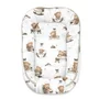 Set 4 in 1 Cosulet bebelus, MimiNu, Baby Cocoon 75x55 cm, Husa bumbac, Din bumbac certificat Oeko Tex Standard 100, Cu paturica 50x70 cm, Cu salteluta, Cu perna fluture, Tedy bear dreams beige - 4