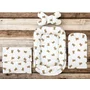 Set 4 in 1 Cosulet bebelus, Qmini, Baby Cocoon 75x55 cm, Din bumbac certificat Oeko Tex Standard 100, Cu paturica, Cu salteluta, Cu perna fluture, Teddy Toys - 2