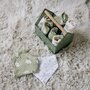 Set 4 lavete, Bubaba, Din muselina, Dimensiune 40x40 cm, Pentru spalarea si ingrijirea fetei si a corpului bebelusului dupa masa sau baita, Green/Beige - 2