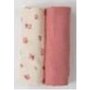 Set 4 lavete, Bubaba, Din muselina, Dimensiune 40x40 cm, Pentru spalarea si ingrijirea fetei si a corpului bebelusului dupa masa sau baita, Pink - 2