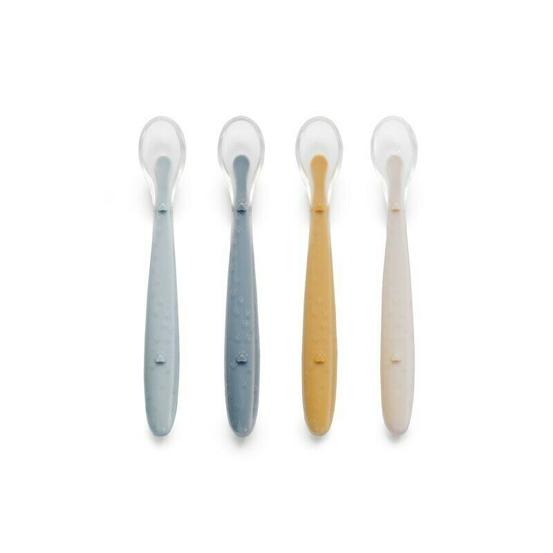 Set 4 lingurite, Jane, Din silicon, 1.2 x 1.5 x 14.7 cm, BPA Free, Tropic