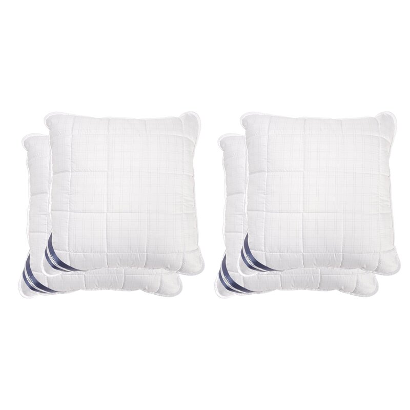Somnart - set 4 perne matlasate model patrat, 70x70 cm, microfibra carbon