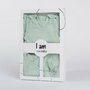 Set 4 piese, New Baby, Include bluza, body cu maneca lunga, salopeta fara maneci, caciulita, Marime 56, Din bumbac 100%, I am Mint - 2