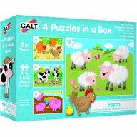 Galt - Set 4 puzzle-uri Animale de la ferma (4 6 8 12 piese)