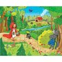 Haba - Puzzle din lemn In lumea basmelor , Puzzle Copii ,  4 in 1, Cu figurine, piese 60 - 3