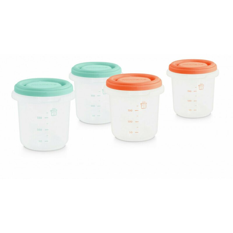 Miniland - set 4 recipiente ermetice 250 ml mediteranean