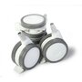 Set 4 roti pentru patut, YappyKids, Alb