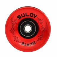Dhs - Set 4 roti skateboard Sulov, rosu transparent