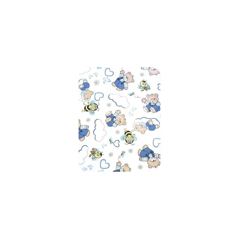 Deseda - set 4 scutece finet 70x70cm ursi cu albine albastrii