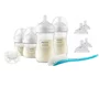 Set 4 x biberoane, Philips Avent, Natural Response, 1 x suzeta, 1 x perie de curatat, +0 luni + 4 x tetine cu debit 4 (mediu), 3 luni+ - 1