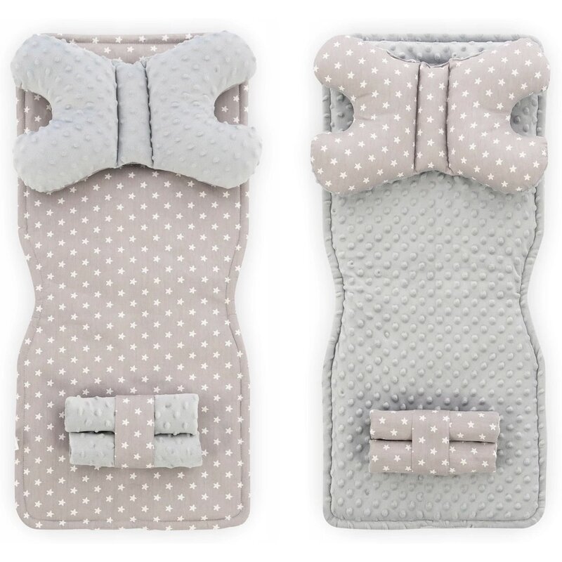 Tutumi - perna pentru carucior 5 in 1 stelute minky, alb/gri