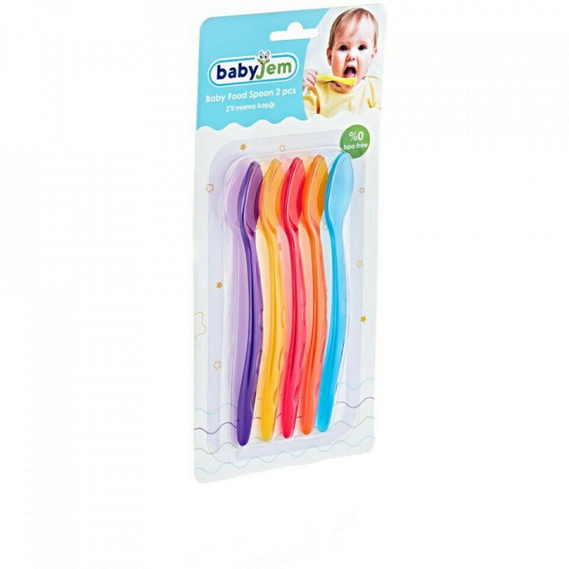 Babyjem - set 5 lingurite multicolore rainbow