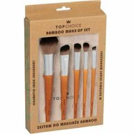 Set 5 pensule machiaj cu maner din bambus Top Choice 37474