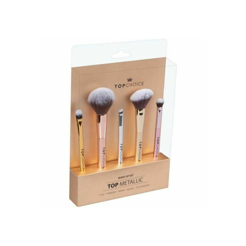 Top choice - set 5 pensule machiaj metallic 38303