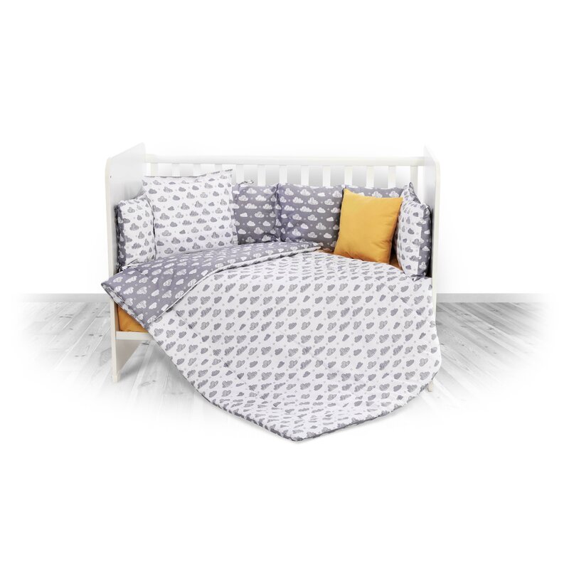 Lorelli - set 5 piese cu protectii laterale grey clouds