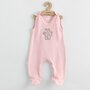 Set 5 piese, New Baby, Include Salopeta fara maneci, jacheta, body cu maneca lunga, caciulita, manusi, Marime 56, Din bumbac 100%, Classic Pink - 4