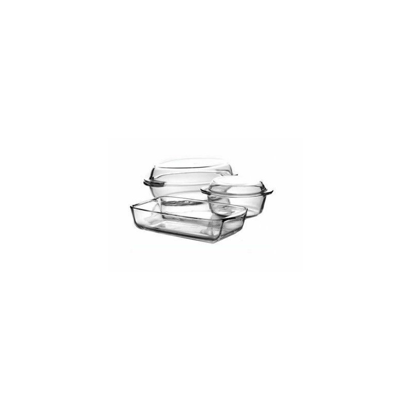 Set 5 piese, vase termorezistente, Borcam, 159053