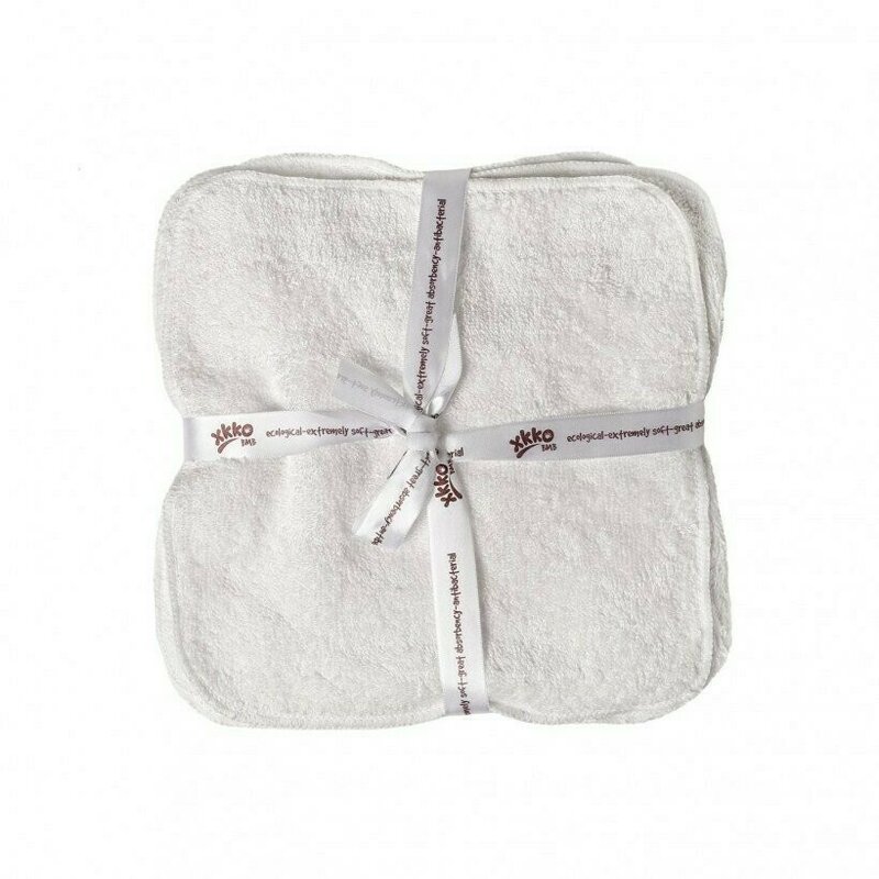 Xkko - set 5 prosoapele bambus 21x21cm alb xkko