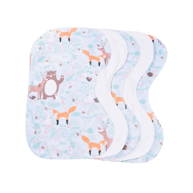 Paturica fermecata - set 5 protectii antiregurgitare impermeabile model animalute din padure