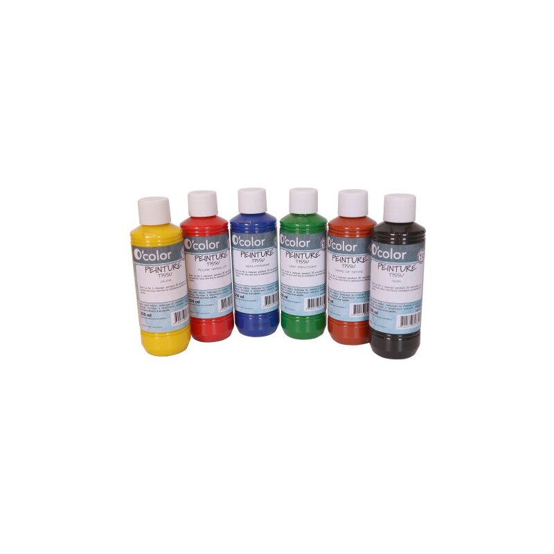 Ocolor - acuarele 6 culori, pentru pictura pe materiale textile
