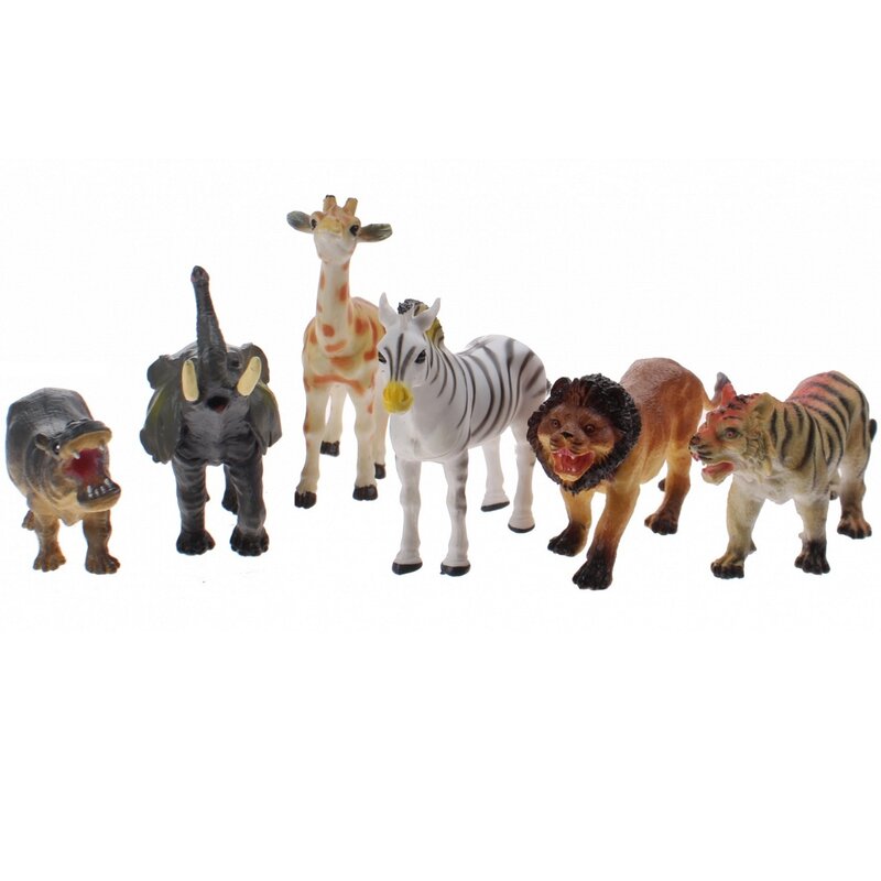 Up int'l - set 6 figurine din cauciuc - animale salbatice