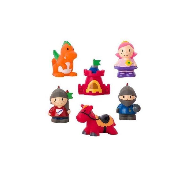 Saro baby - set 6 jucarii de baie cu personaje din povesti