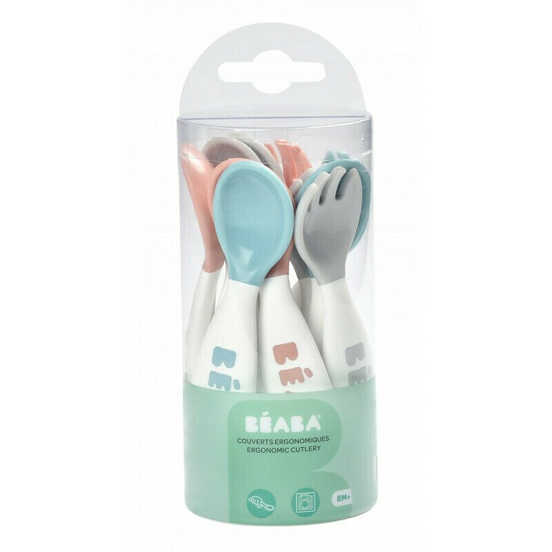 Beaba - set 6 lingurite si 4 furculite - blue