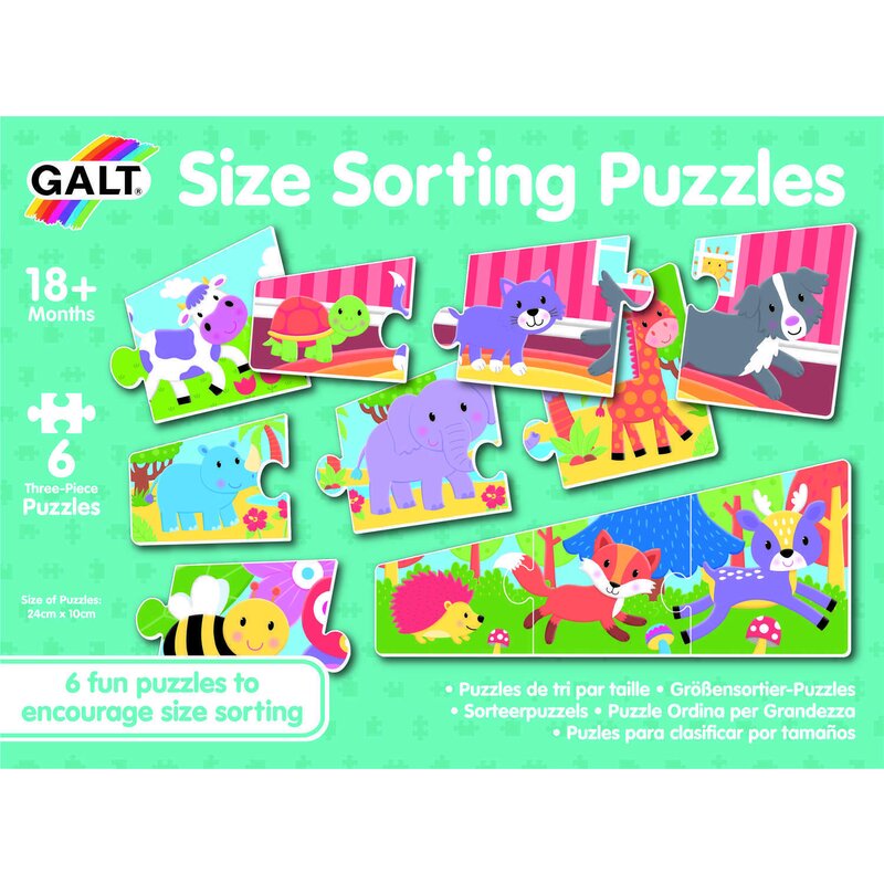Galt - set 6 puzzle - animalute jucause (3 piese)