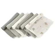 Set 6 scutece, Jane, Din muselina de bambus, Hipoalergenice, 35 x 35 cm, Botanic