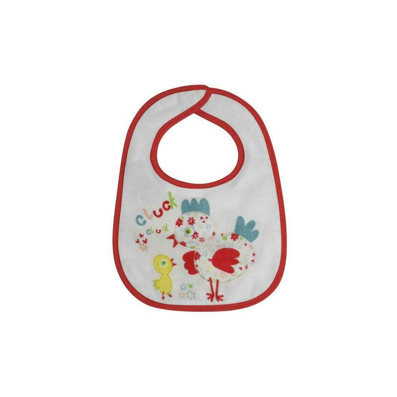 Lorelli - set bavete small, 7 buc, inchidere cu arici, din bumbac, 25x22 cm, roz/violet