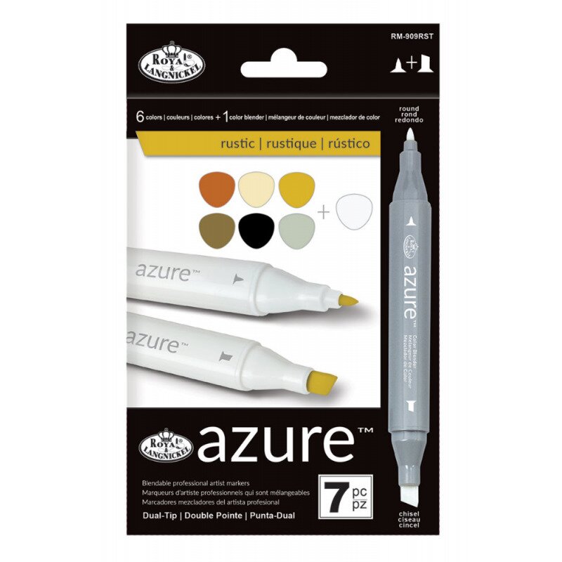 Set 7 markere royal & langnickel azure culori rustice