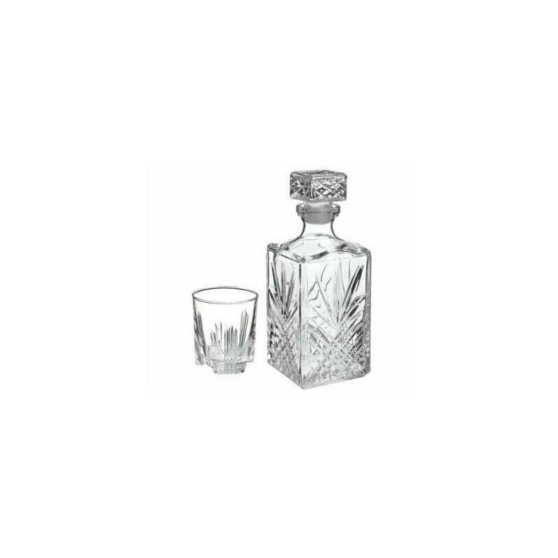 Bormioli - set 7 piese, pahare si sticla pentru whisky, selecta
