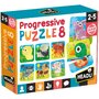 Headu - Puzzle educativ Progresiv 8 in 1 Puzzle Copii, piese 28 - 2