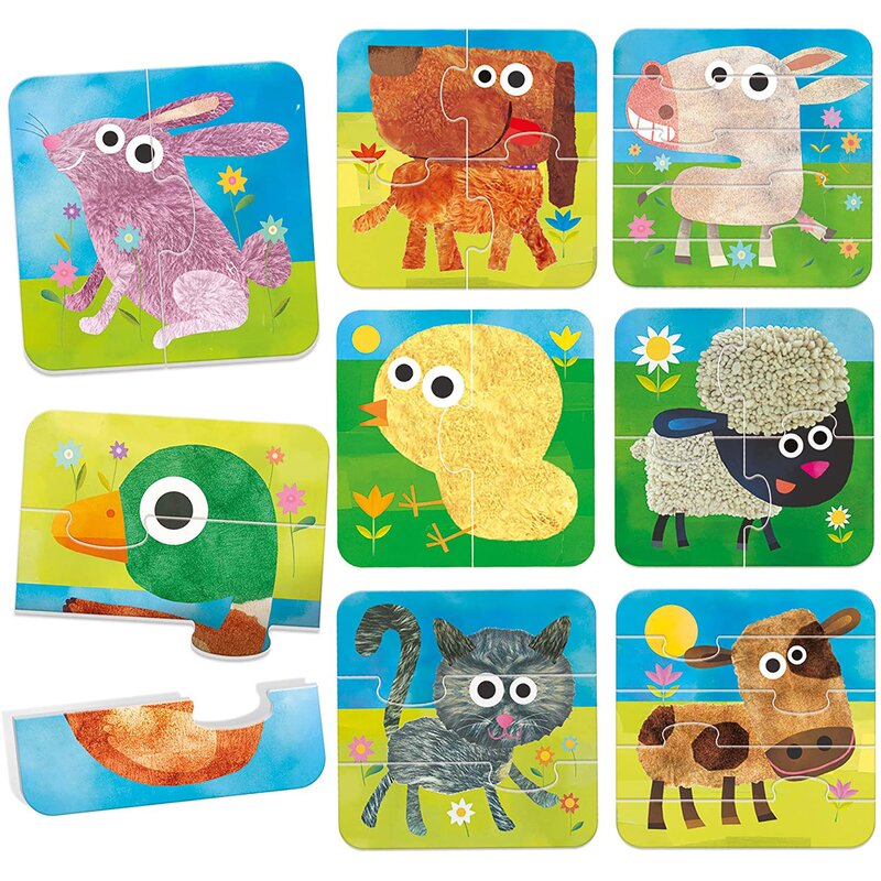 Headu - puzzle educativ progresiv 8 in 1 puzzle copii, piese 28