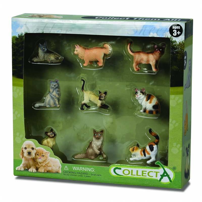 Collecta - set 9 figurine catei si pisici