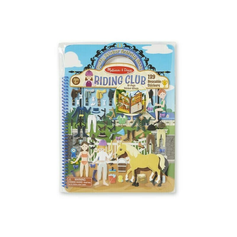 Melissa & doug - set abtibilduri clubul de calarie pufoase