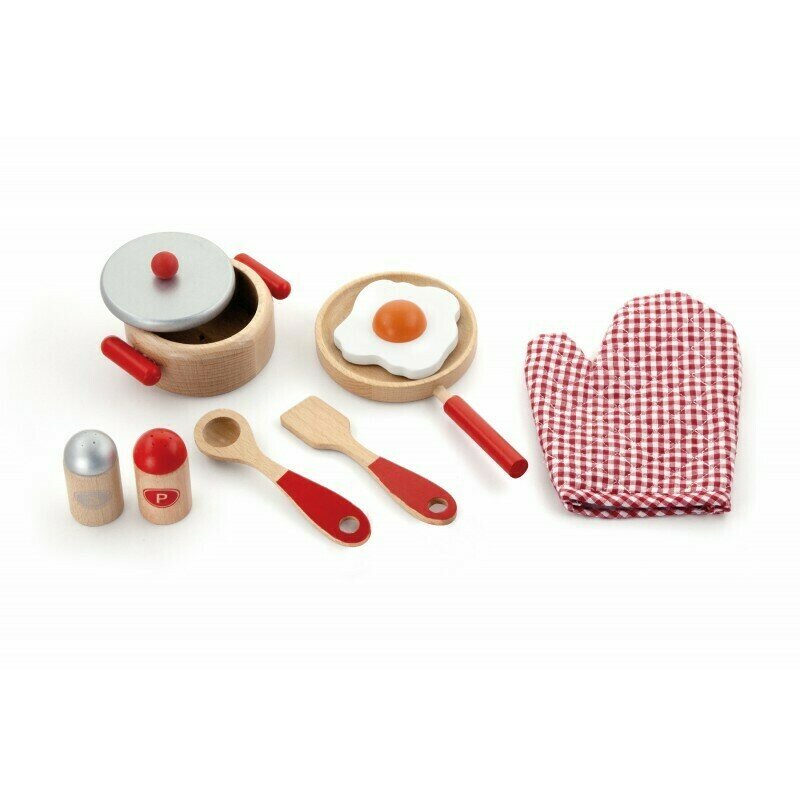 Viga - set de joaca accesorii pentru gatit, rosu
