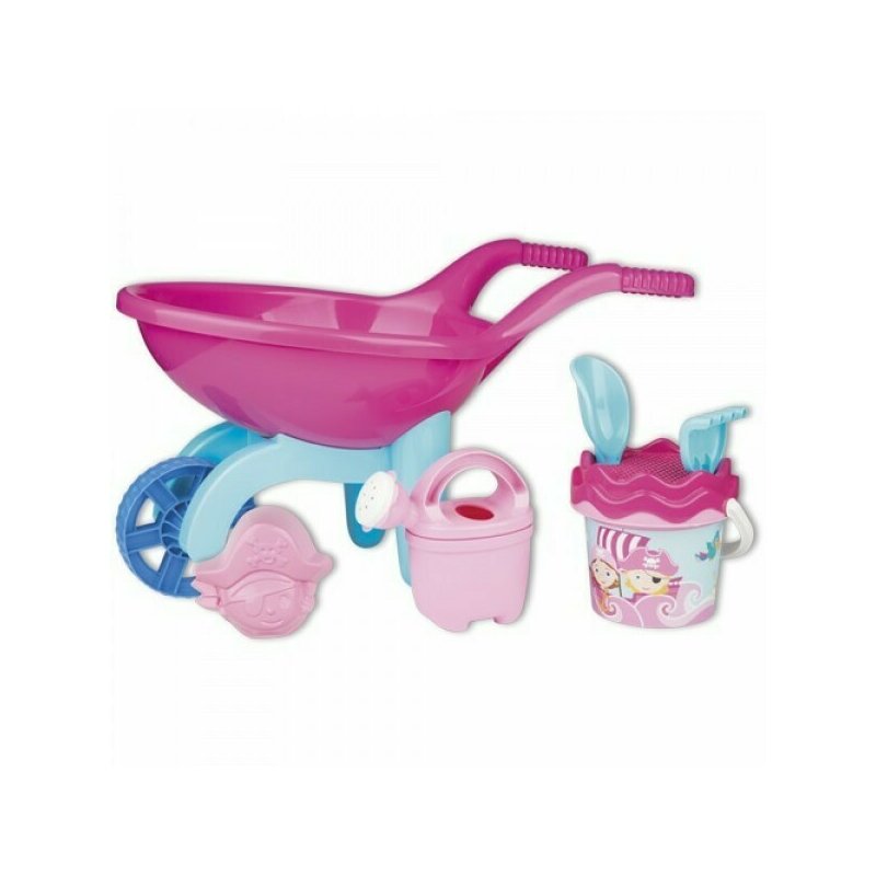 Androni giocattoli - set androni pentru nisip roaba cu galetusa stropitoare si accesorii pirati fete
