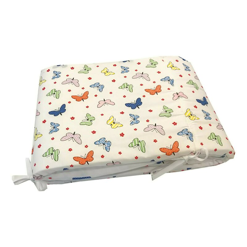Deseda - set aparatori pat 140x70 cm inaltime 60 cm cu imprimeu - fluturasi