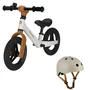 Bicicleta fara pedale, Lionelo, Toni, Cu ghidon si sa reglabile, Ultra usoara, 2.8 Kg, 18 luni+, Sustine 30 kg, Bej + Casca pentru copii, Reglabila 50-56 cm, Bej - 1