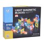 Set blocuri de constructie magnetic, Jokomisiada, Iluminate, Stimuleaza simturile copilului, Contine 49 de piese, 3 ani+, Multicolor - 15