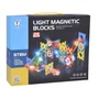 Set blocuri de constructie magnetic, Jokomisiada, Iluminate, Stimuleaza simturile copilului, Contine 49 de piese, 3 ani+, Multicolor - 15