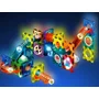 Set blocuri de constructie magnetic, Jokomisiada, Iluminate, Stimuleaza simturile copilului, Contine 49 de piese, 3 ani+, Multicolor - 12